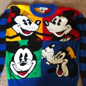 Vintage Mickey and Friends grandpa sweater